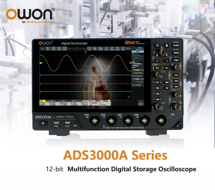 Osiloskop Digital Multifungsi Seri ADS3000A 12 Bit